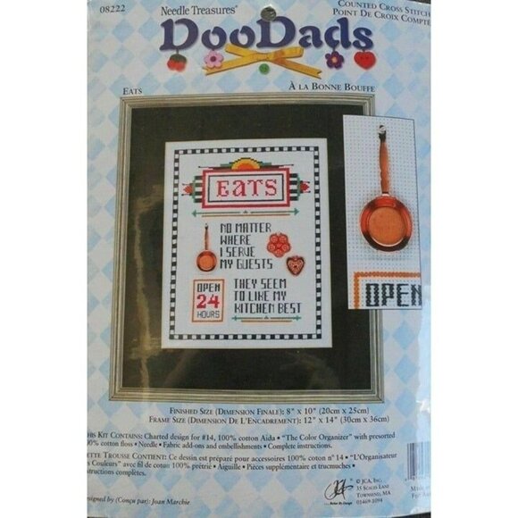 Cross Stitch Kit JCA Needle Treasures DooDads EATS #08222 Enhanced Counted NISP - Picture 4 of 4